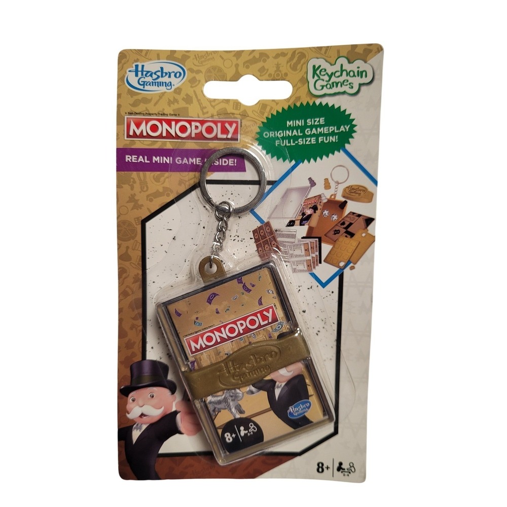 Hasbro Gaming Monopoly Keychain‎ Game Mini Size Original Gameplay all Ages